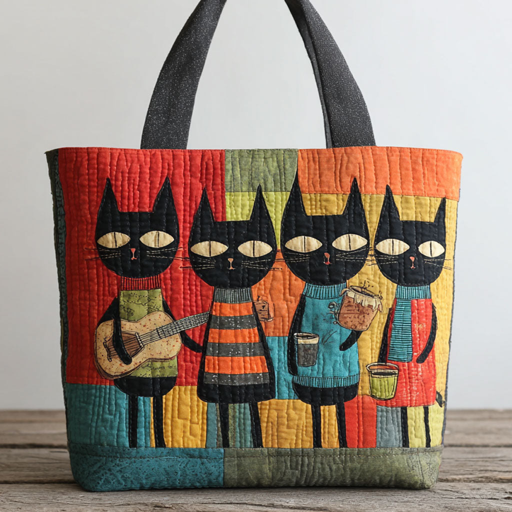 Street Meows CP0701019CL Quiltet Tote Bag