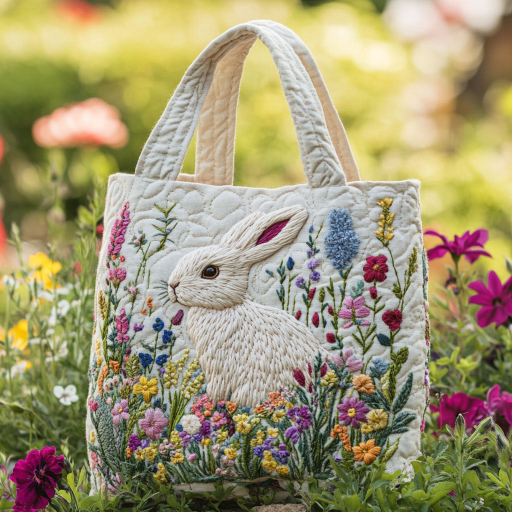 Bunny Garden CW1001005CL Quiltet Tote Bag