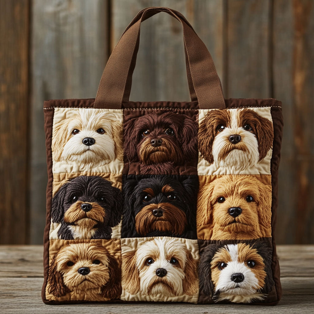 Puppy Patch CP0110200CL Quiltet Tote Bag