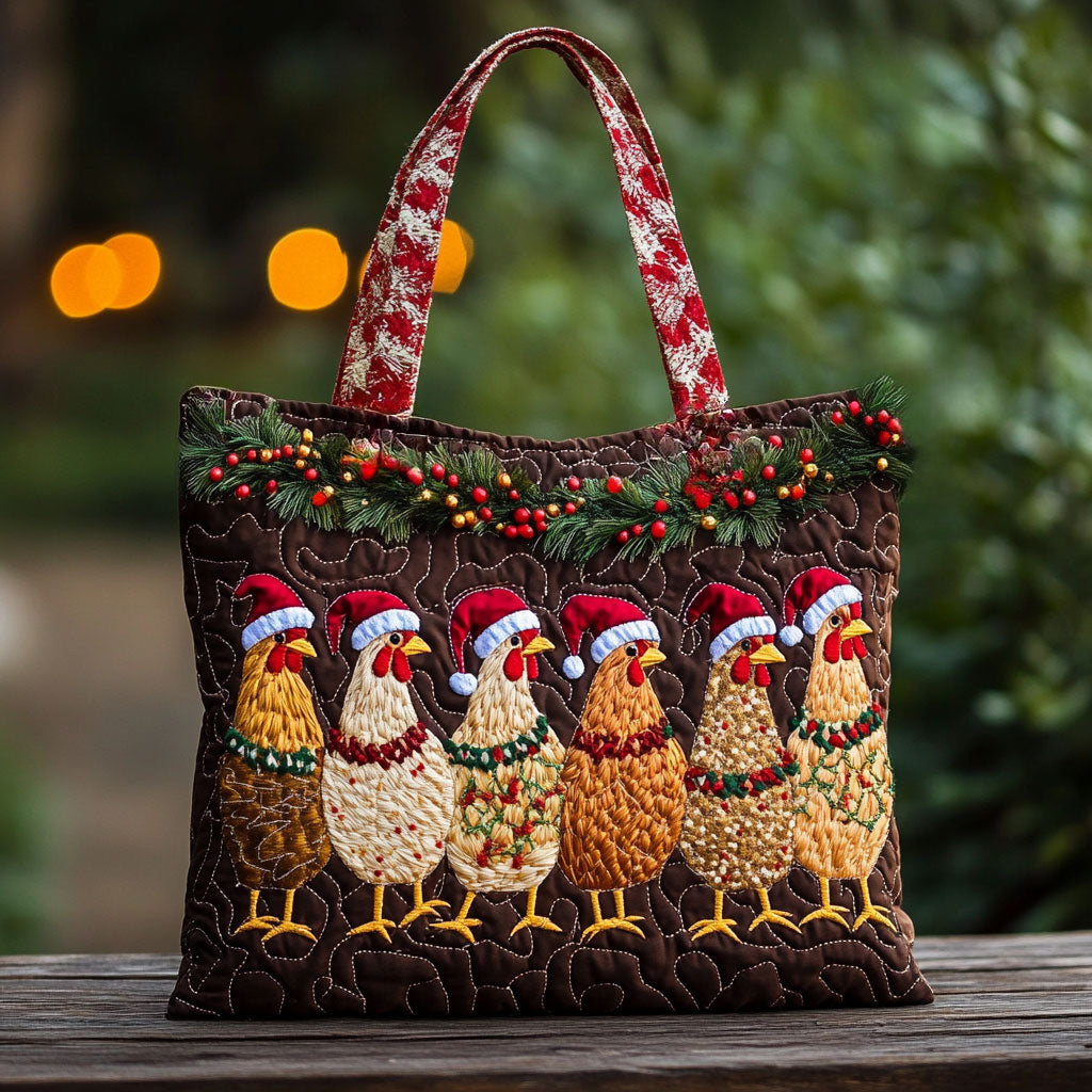 Hyggelig Chicken WN0810020CL Quiltet Tote Bag