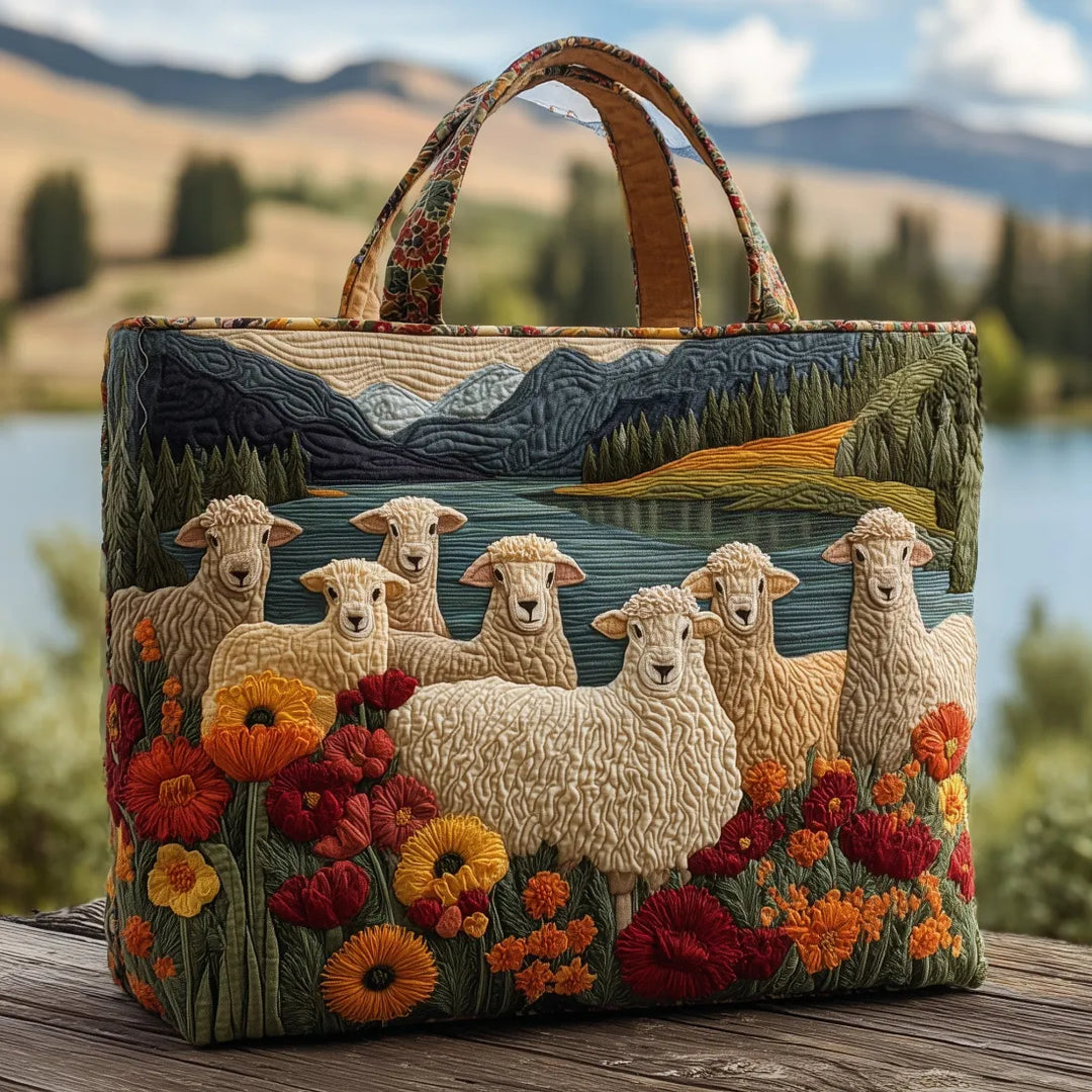 Quilted Tote Bag - Får ved Søen
