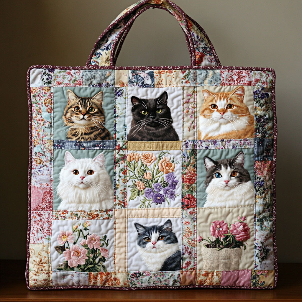 Hyggelig Blomster Kat WN0611035CL Vatteret Tote Bag