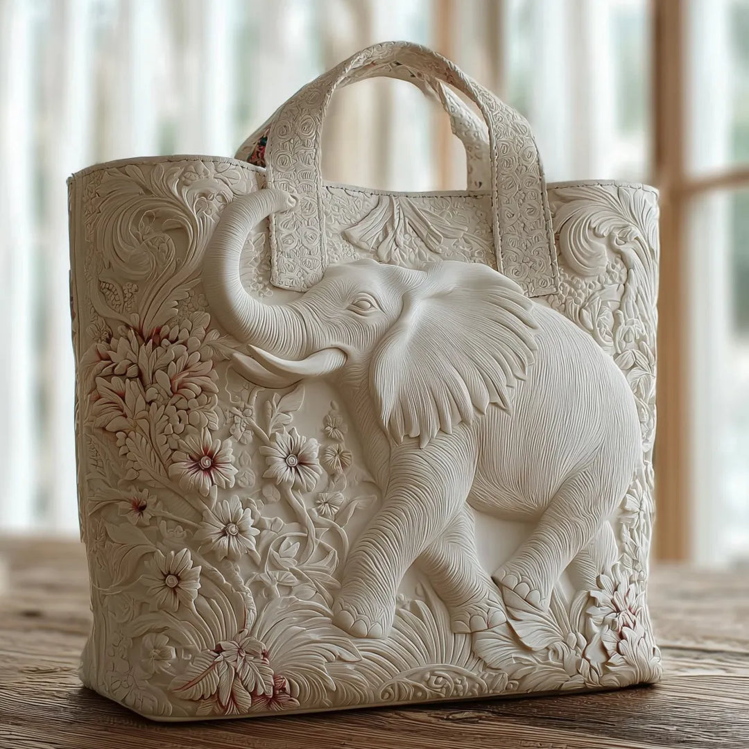 Quiltet Tote Bag - Elefant