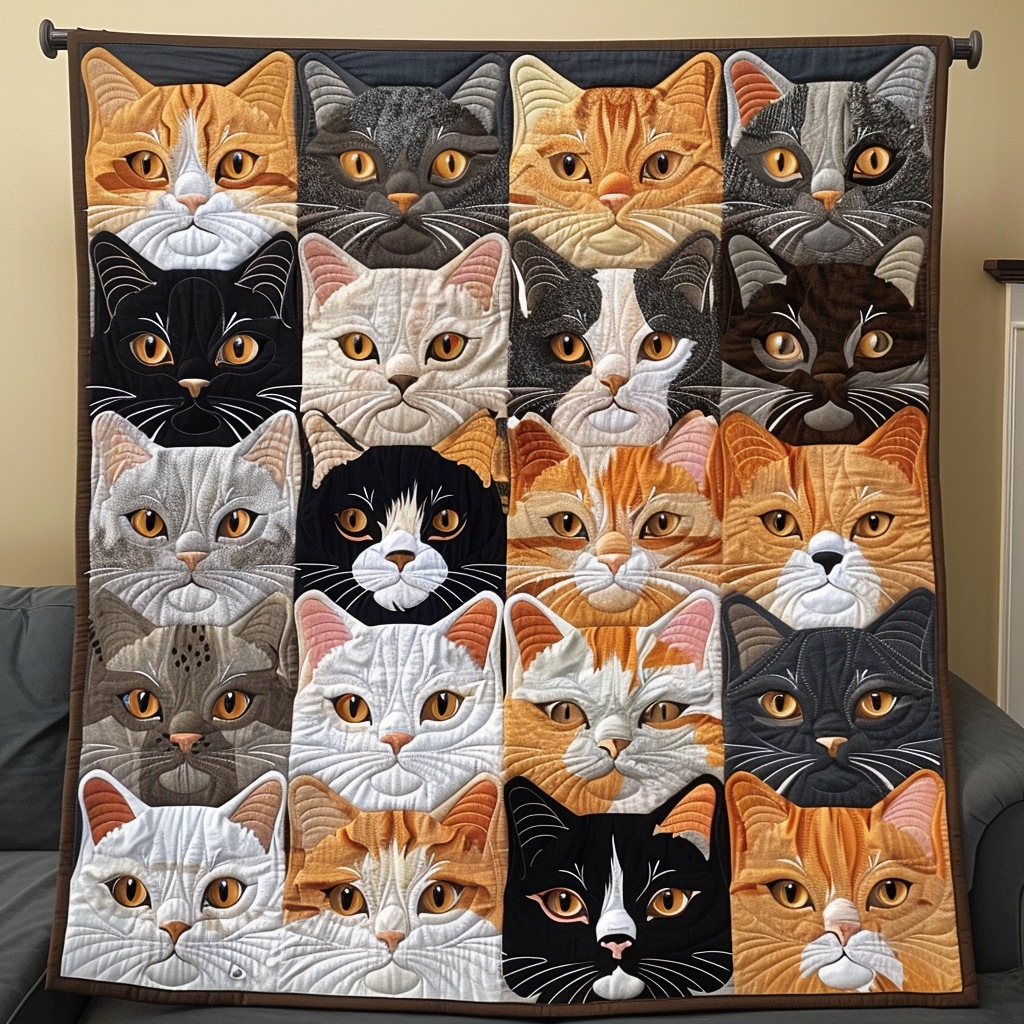 Whisker Wonders Quiltet Tæppe NCU0DK150