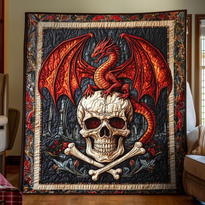 Dragekranium Trone Quiltet Tæppe NCU0DK782