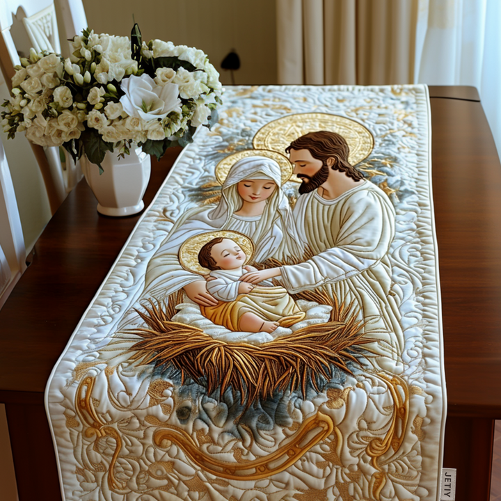 Julekrubbe Quilted Bordløber NCU0VT47