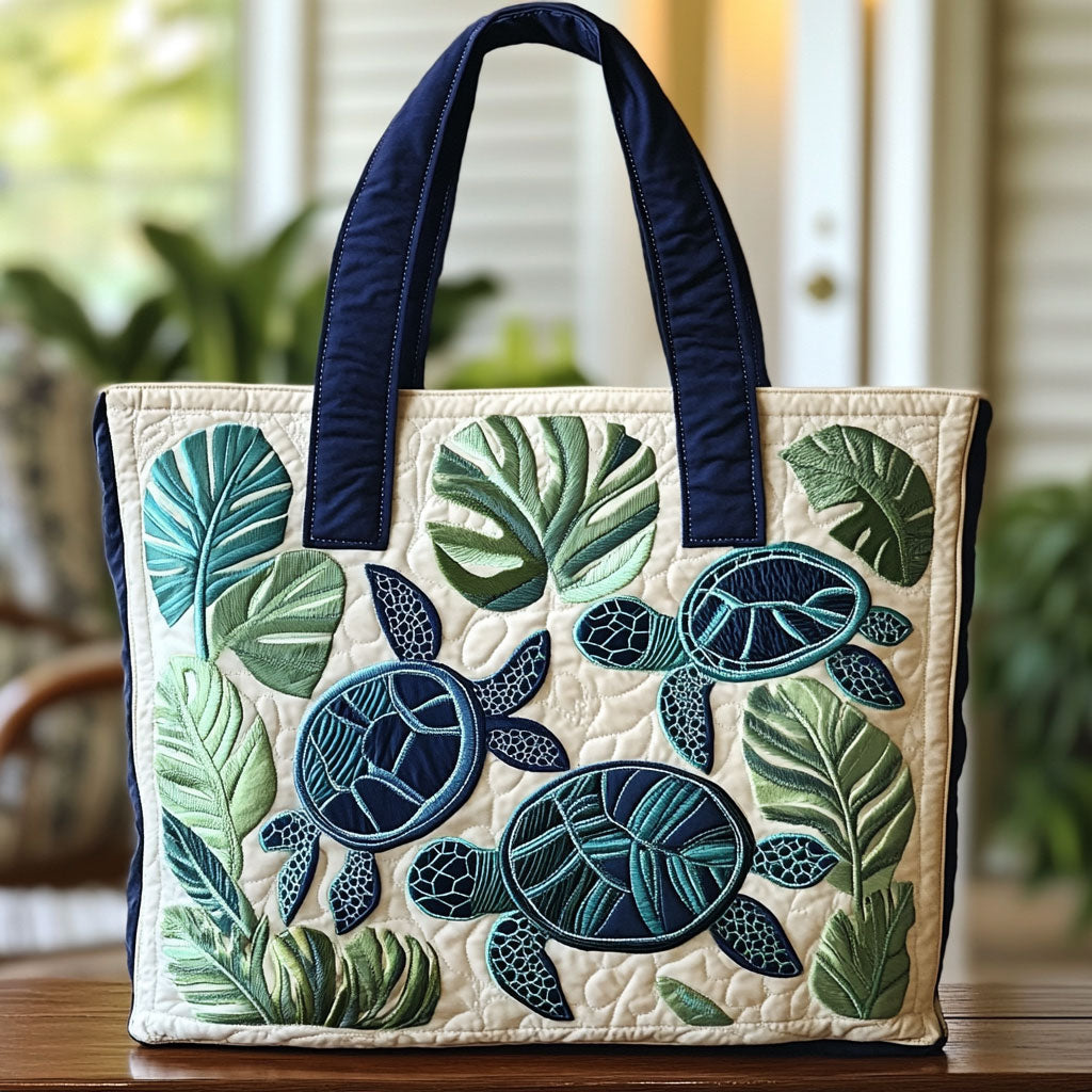 Ocean Turtle Harmony CW2409012CL Quiltet Tote Bag