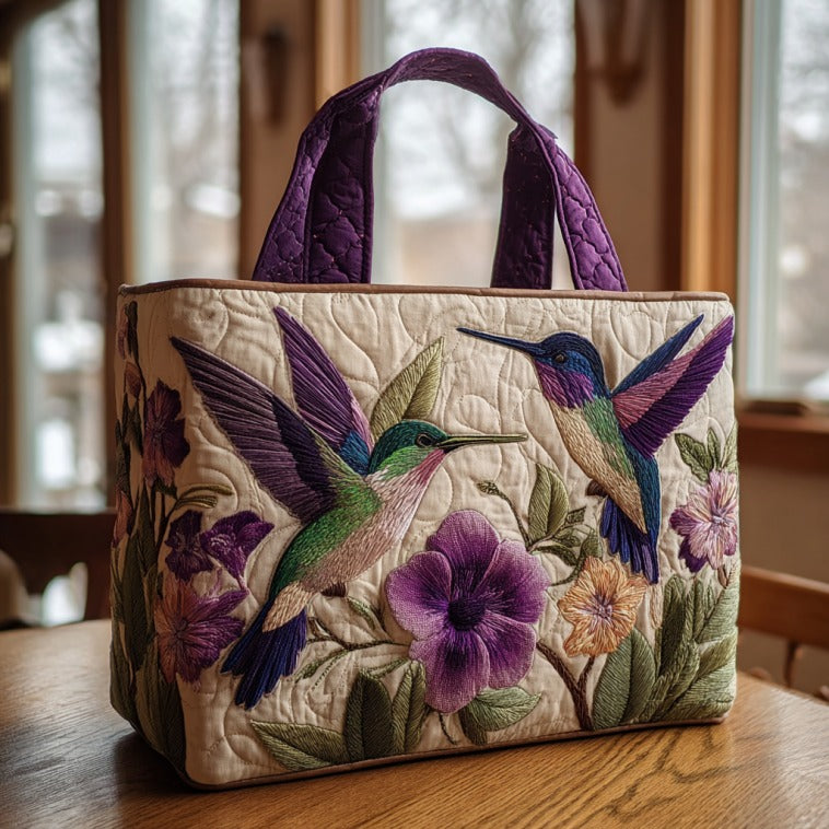 Kærlighed Hummingbirds XR1910016CL Quilted Tote Bag