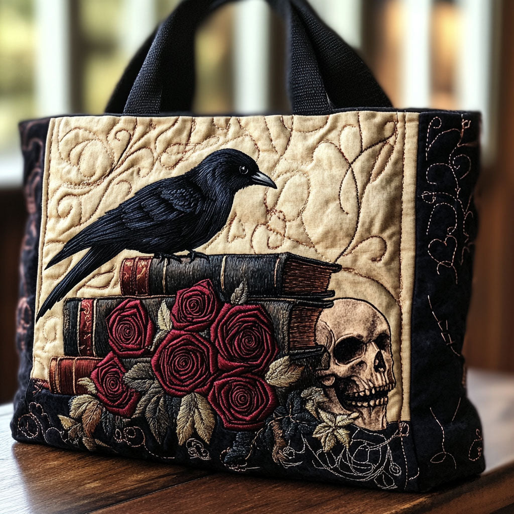 Mystic Raven Rose CW0901005CL Quiltet Tote Bag