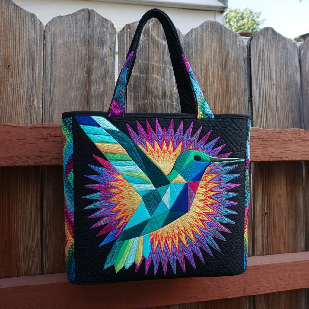 Geometrisk Kolibri XR2611015CL Quiltet Tote Bag