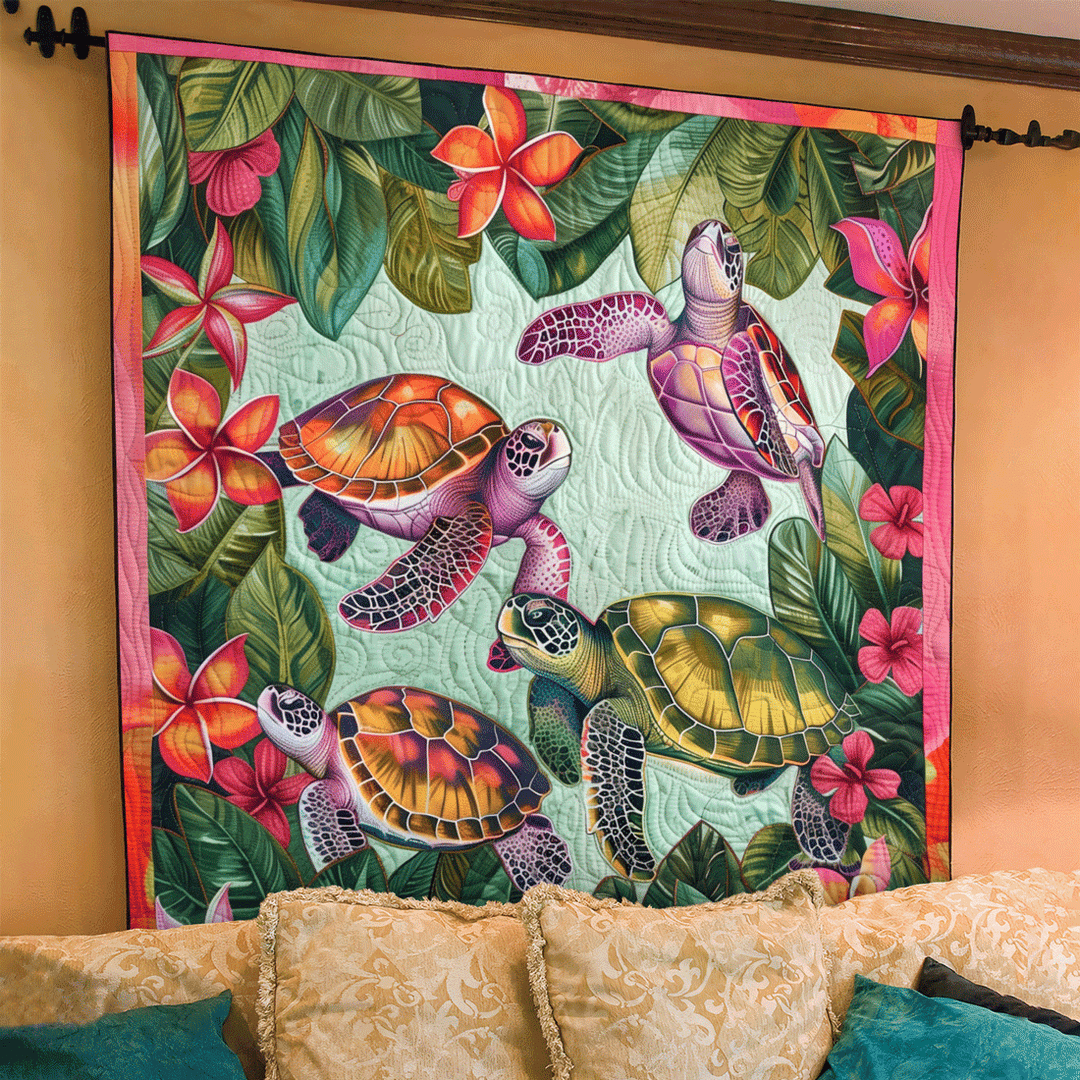 Oceanic Journey Kunst Quilt Vægophæng NCU0TL907