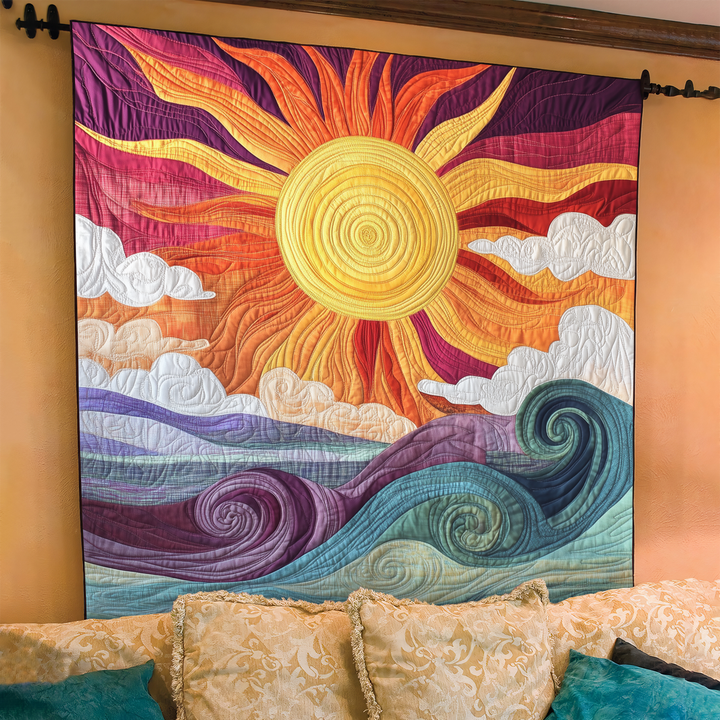 Sunburst Delight Quiltet Tæppe NCU0VL676