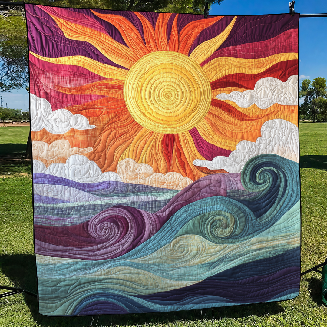 Sunburst Delight Quiltet Tæppe NCU0VL676