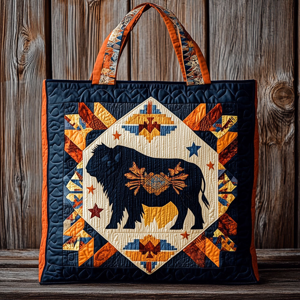 Ancient Roar Bison WN0901003CL Quiltet Tote Bag