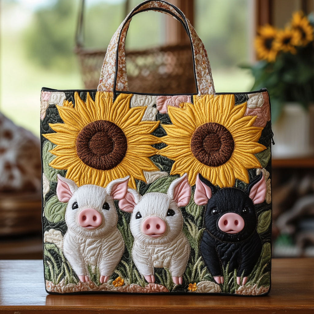 Sunny Pig Dream CW0801020CL Quiltet Tote Bag