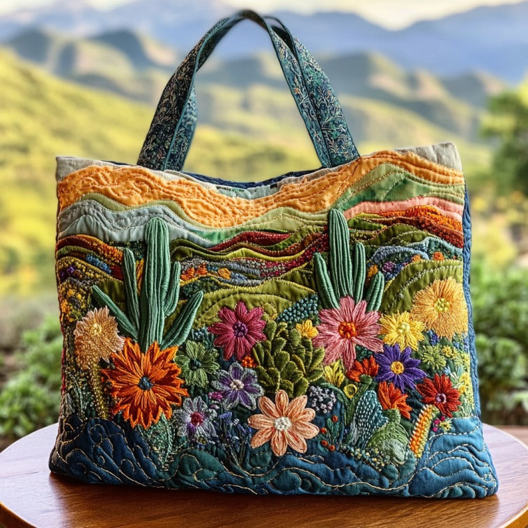 Blomstrende Kaktus XR2310002CL Quiltet Tote Bag
