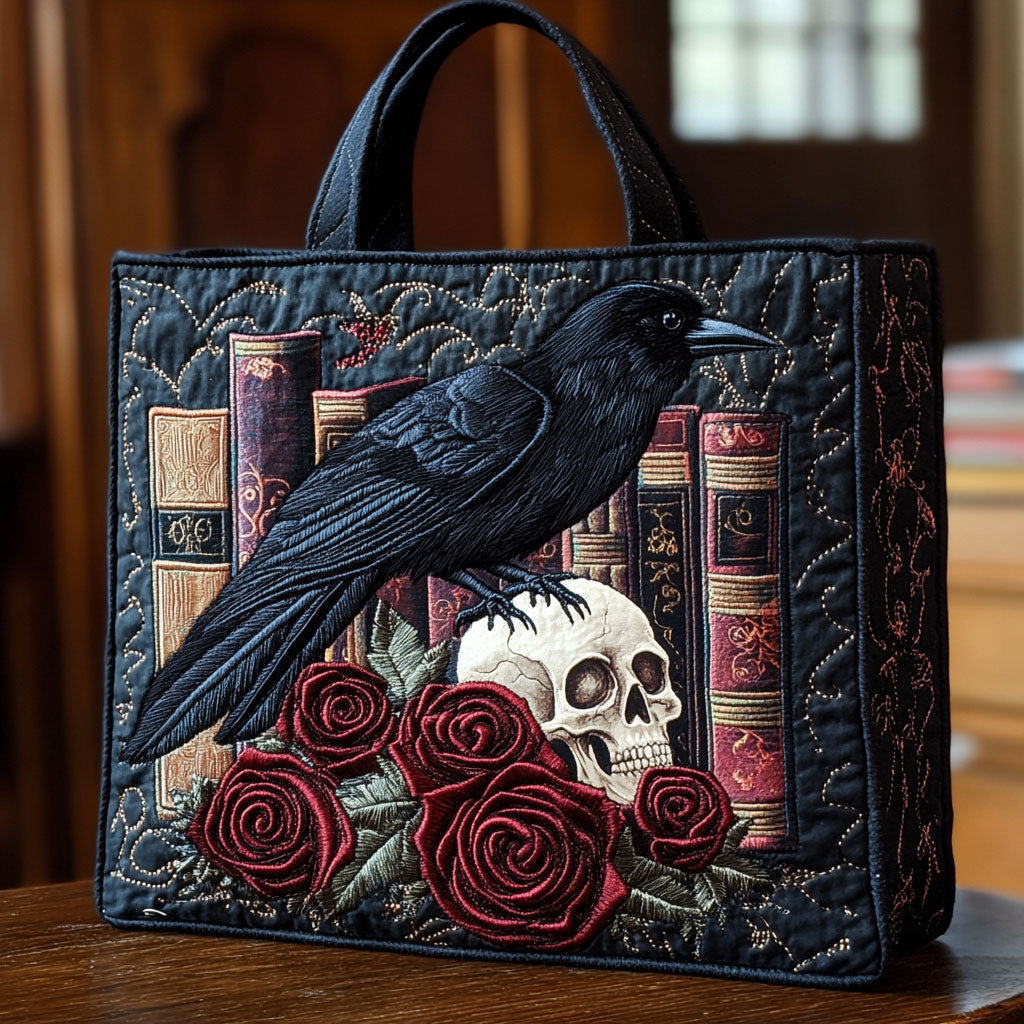 Mystisk Raven Bog CW0901004CL Quilted Tote Bag