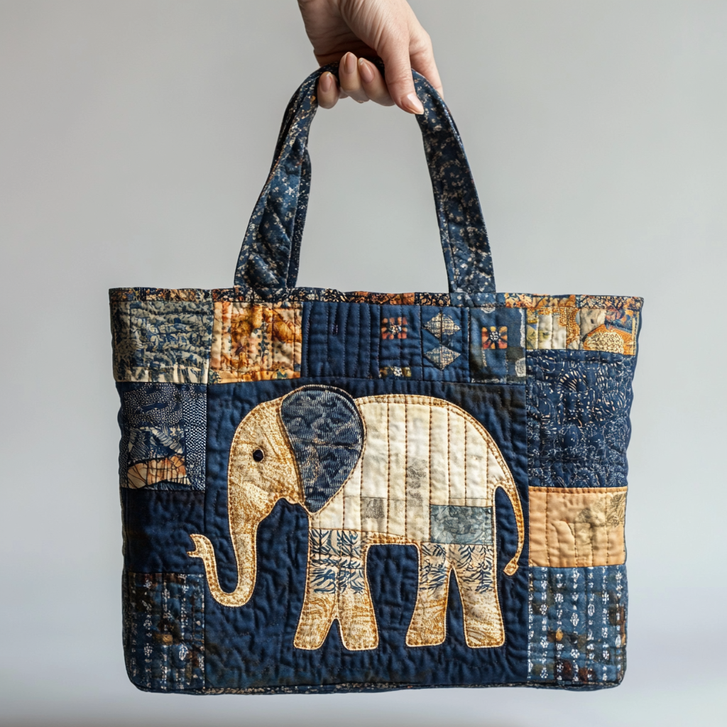 Elefant Patchwork XR0801010CL Quilted Tote Bag