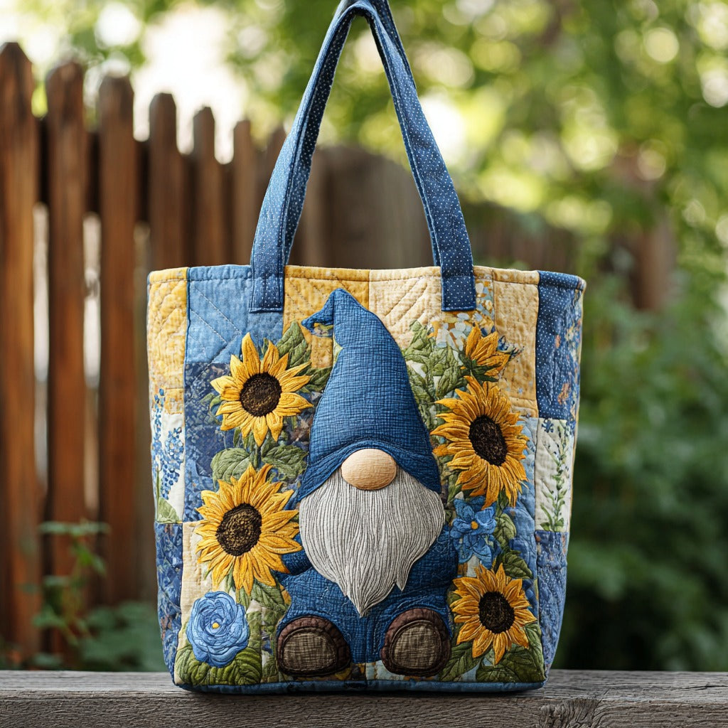 Solblomst Gnome XR1811013CL Quilted Tote Bag