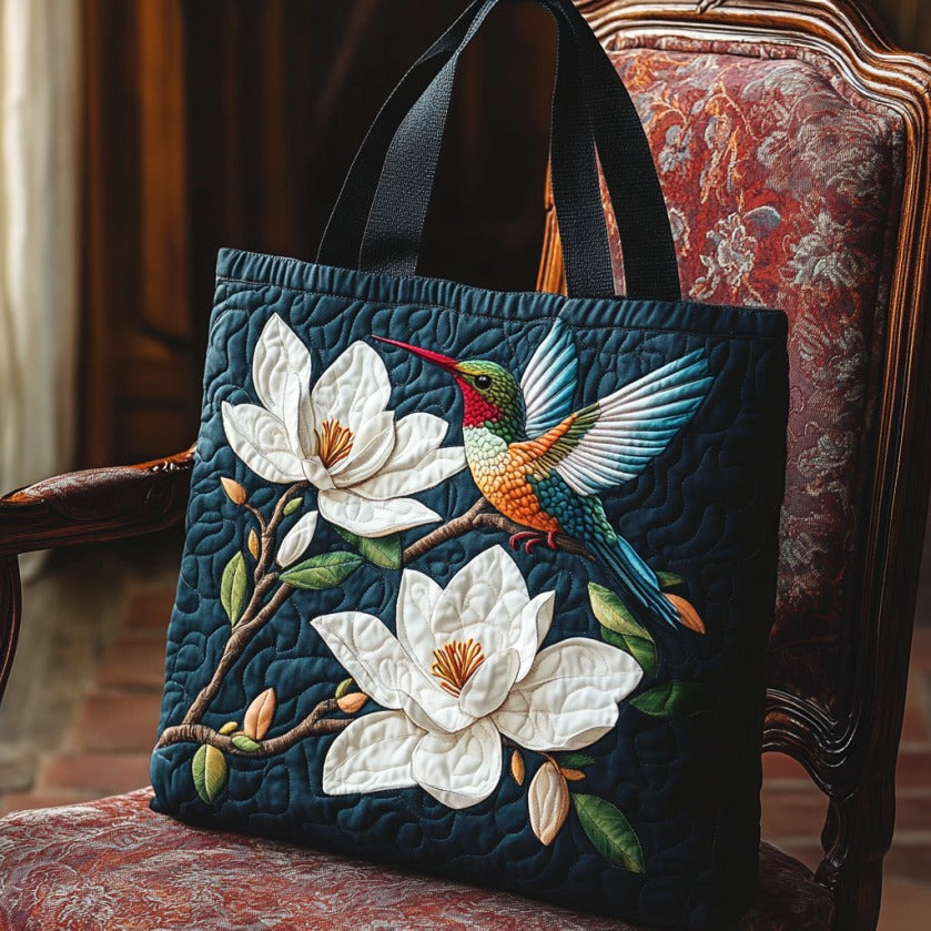 Blomstrende Hummingbird XR2209019CL Quiltet Tote Bag