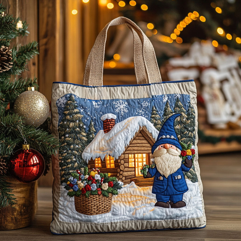 Sne-Cabin Gnome WN1710098CL Quiltet Tote Bag