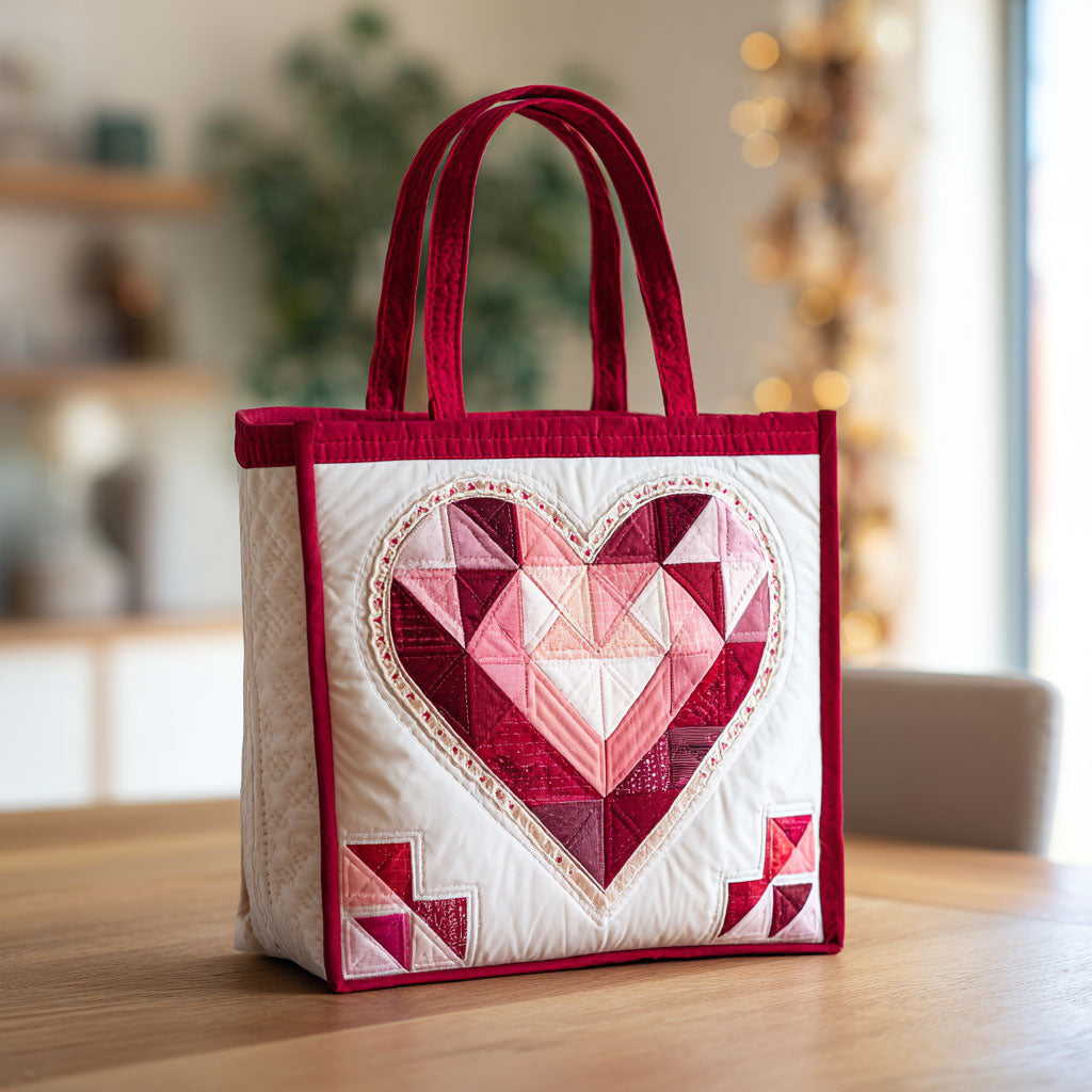 Hjerte Af Kærlighed QA1301020CL Quiltet Tote Taske