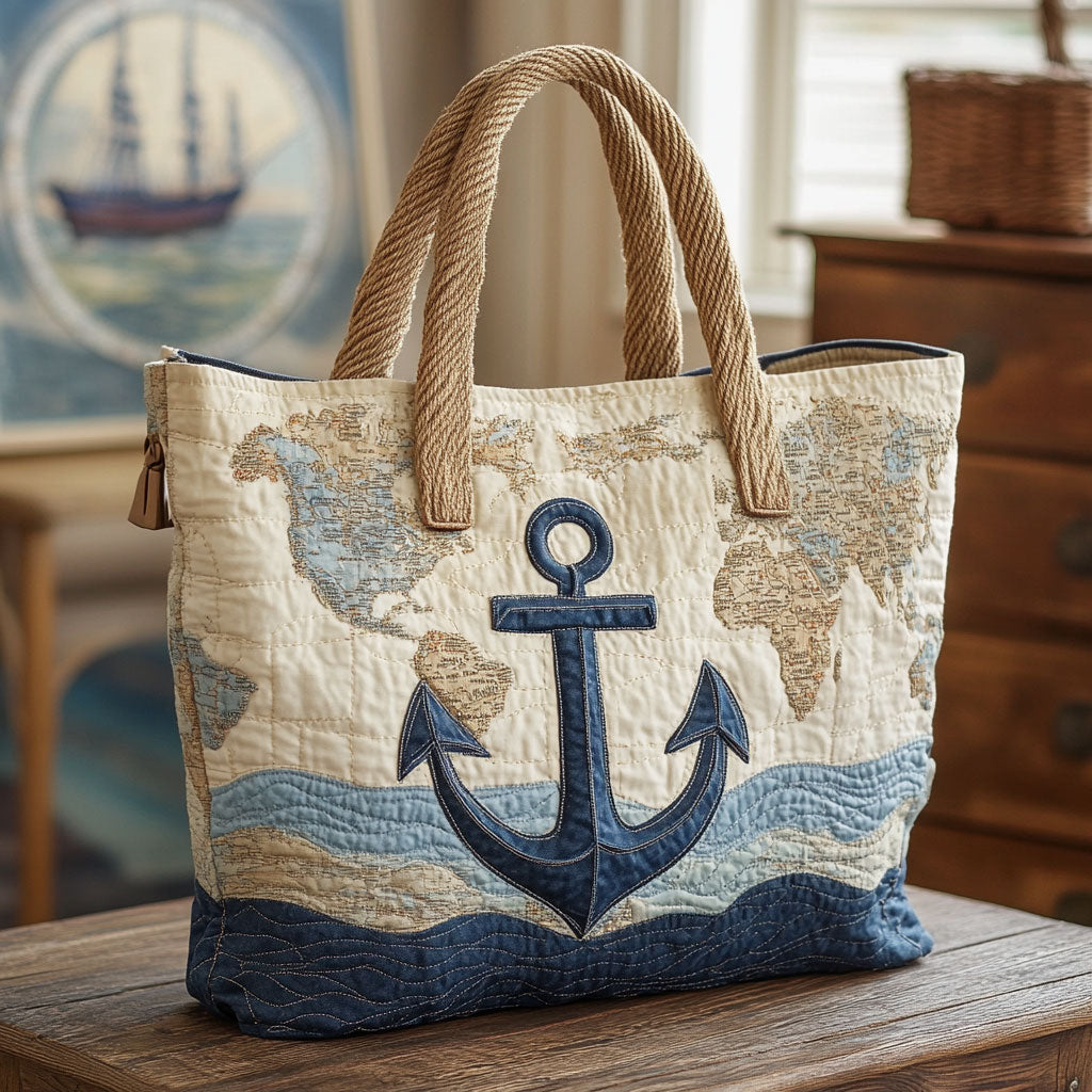 Sailing Anchor Breeze CW2309023CL Quiltet Tote Bag