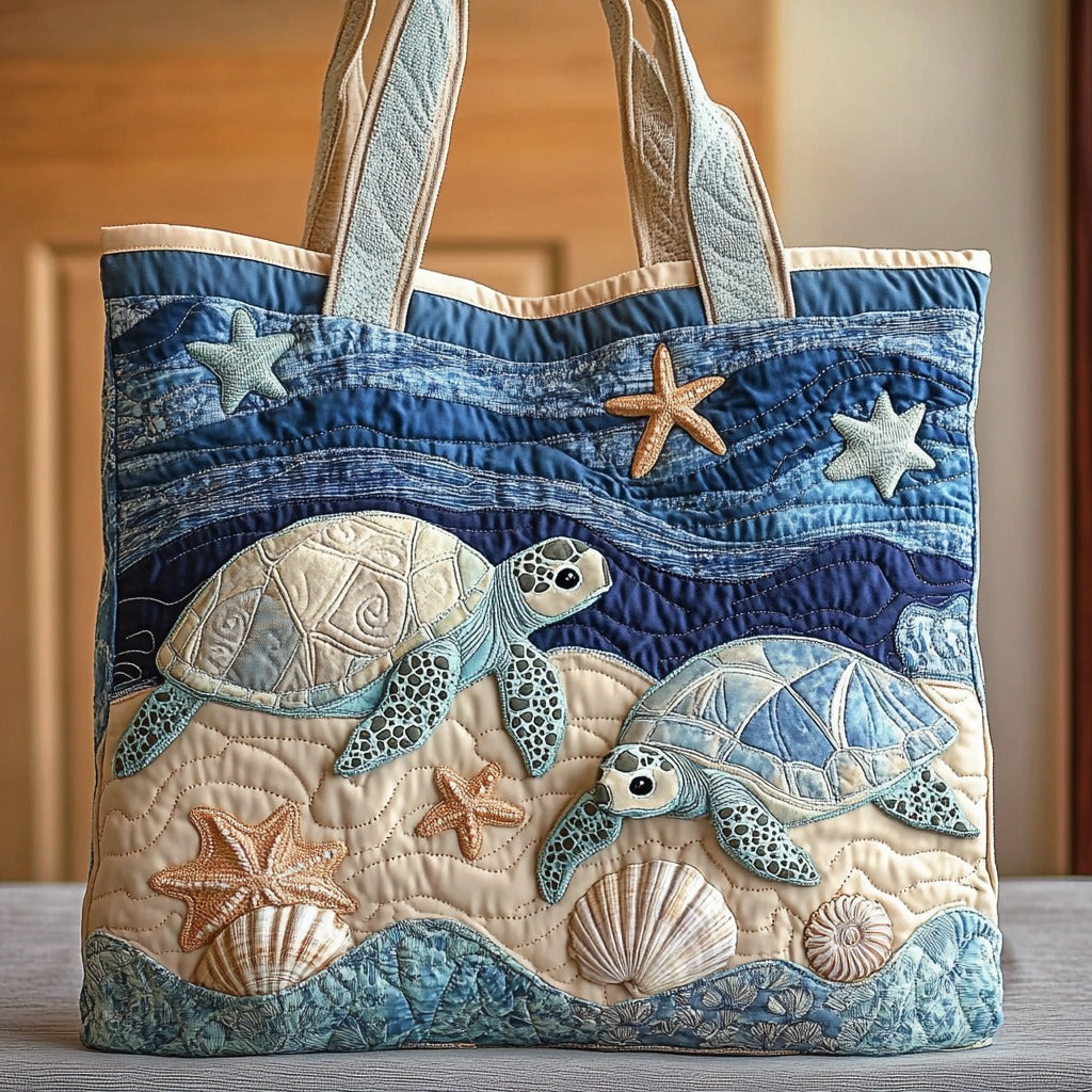 Havskildpadde XR2411003CL Quiltet Tote Bag