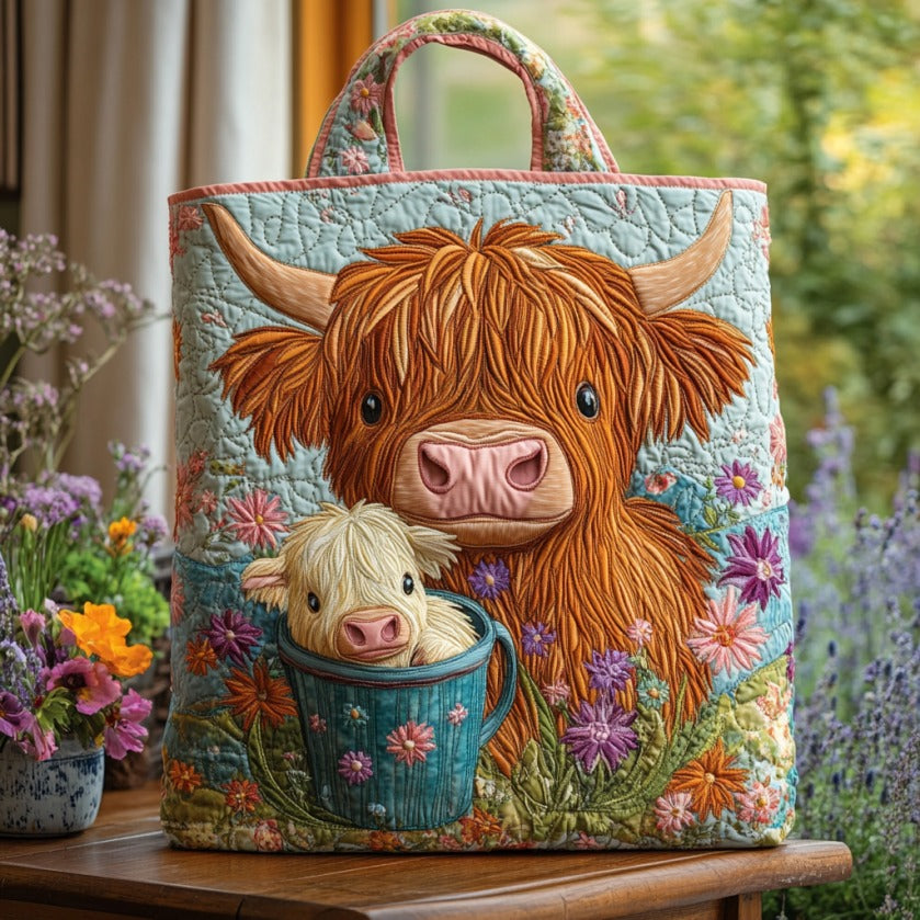 Bucket Highland Cow XR0210023CL Vatteret Tote Bag