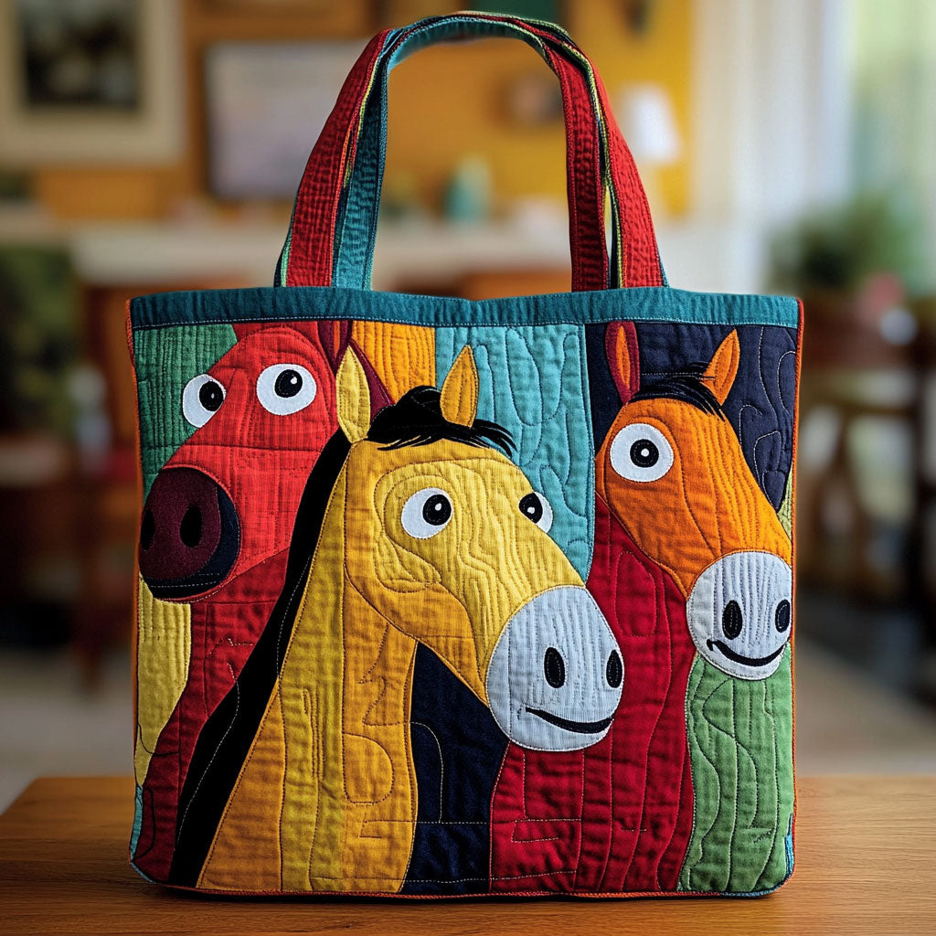 Happy Hooves CP0701043CL Quiltet Tote Bag