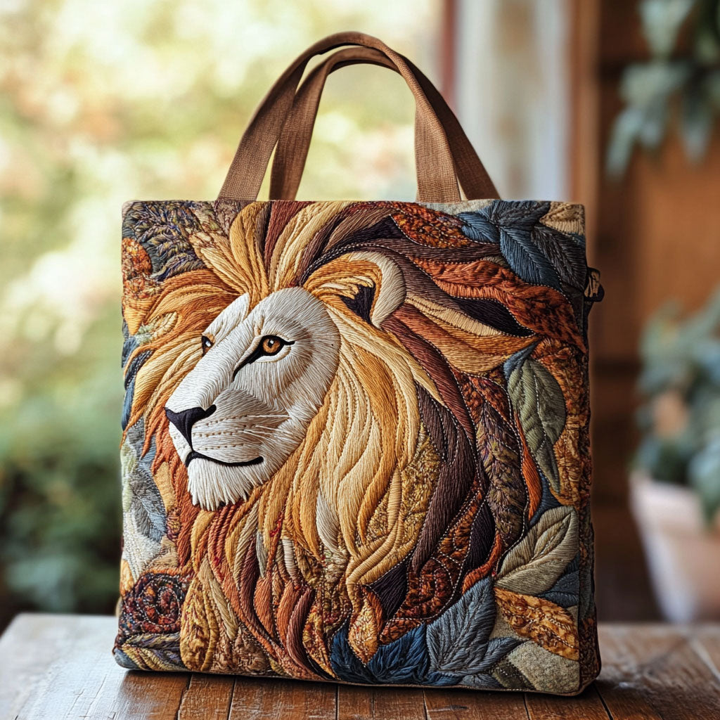 Majestætisk Løve CW1001009CL Quilted Tote Bag
