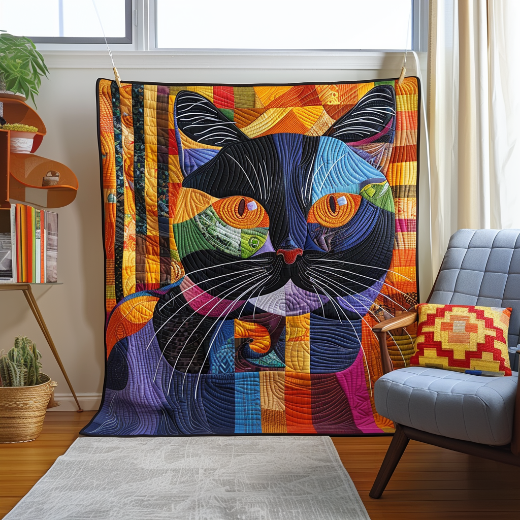 Purrfect Patterns Quiltet Tæppe NCU0DK151