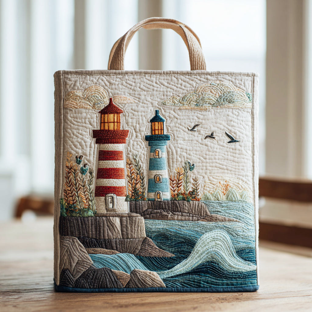 Lighthouse Glow CW1301017CL Quiltet Tote Bag
