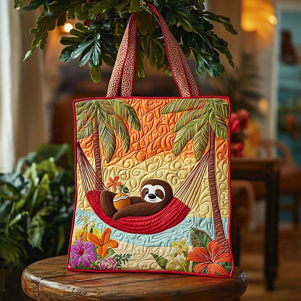 Tropisk Sommer Sloth QA2011027CL Quiltet Tote Bag
