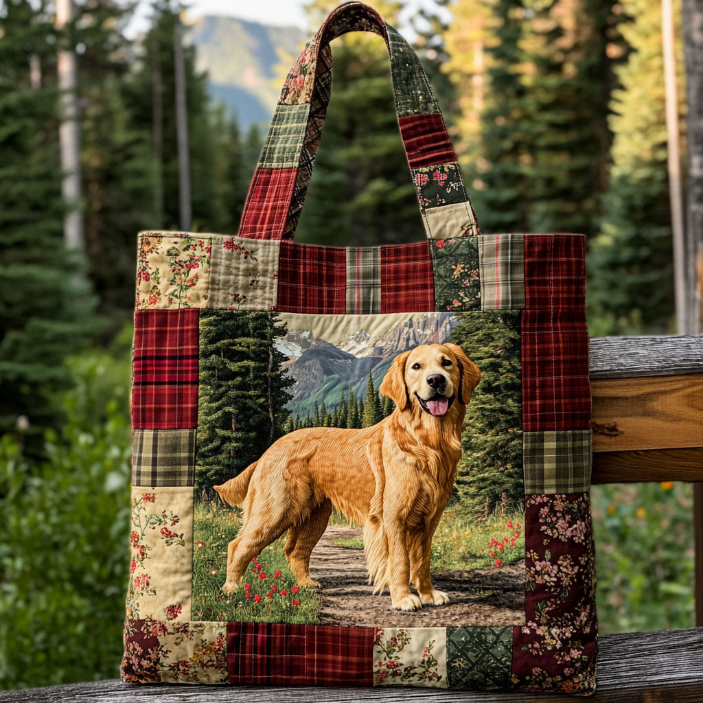 Golden Retriever Julestemning WN0611058CL Quilted Tote Bag