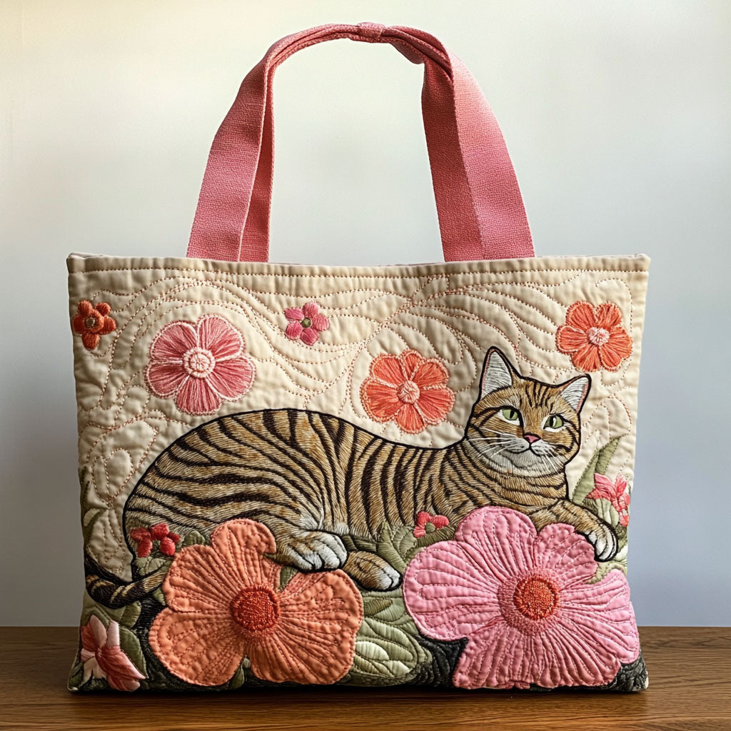 Flora Cat CP0110222CL Vatteret Tote Bag