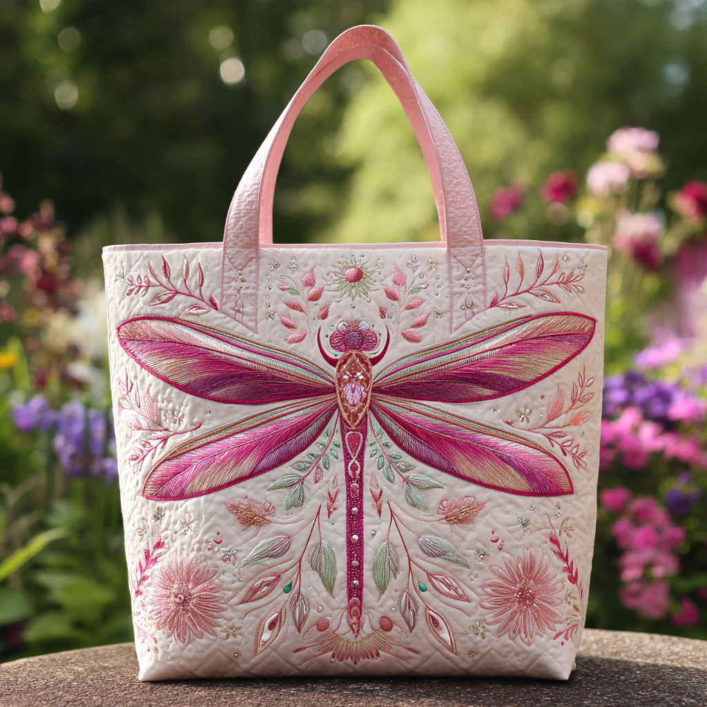 Romantisk Libelle CW0110016CL Quiltet Tote Bag
