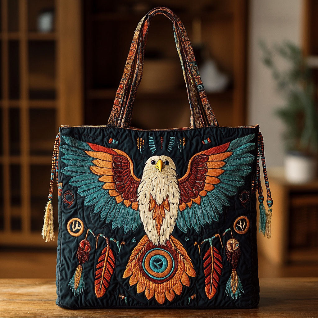 Tribal Eagle CW0901012CL Quiltet Tote Bag