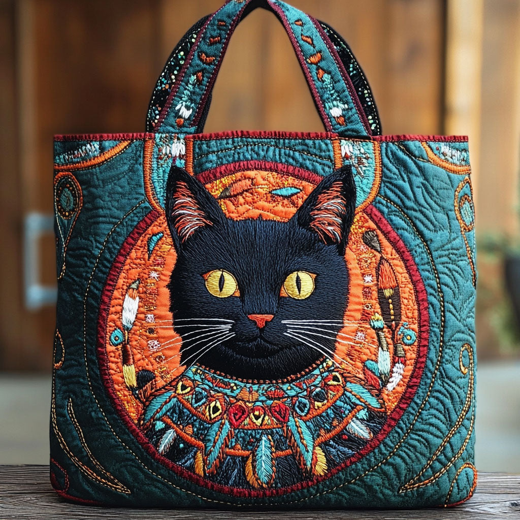 Kat Native American CW1201075CL Quilted Tote Bag