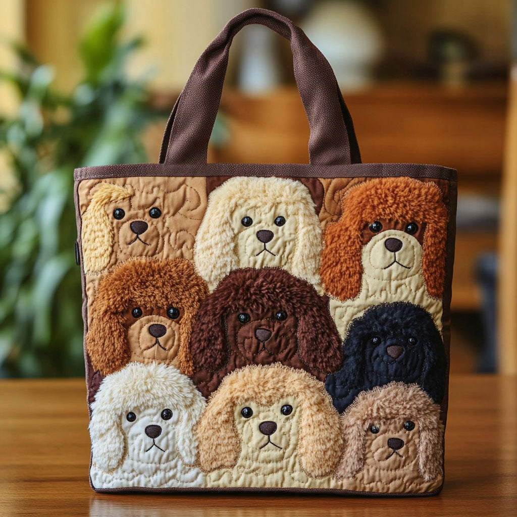 Poodle Charm CP0110204CL Vatteret Tote Bag