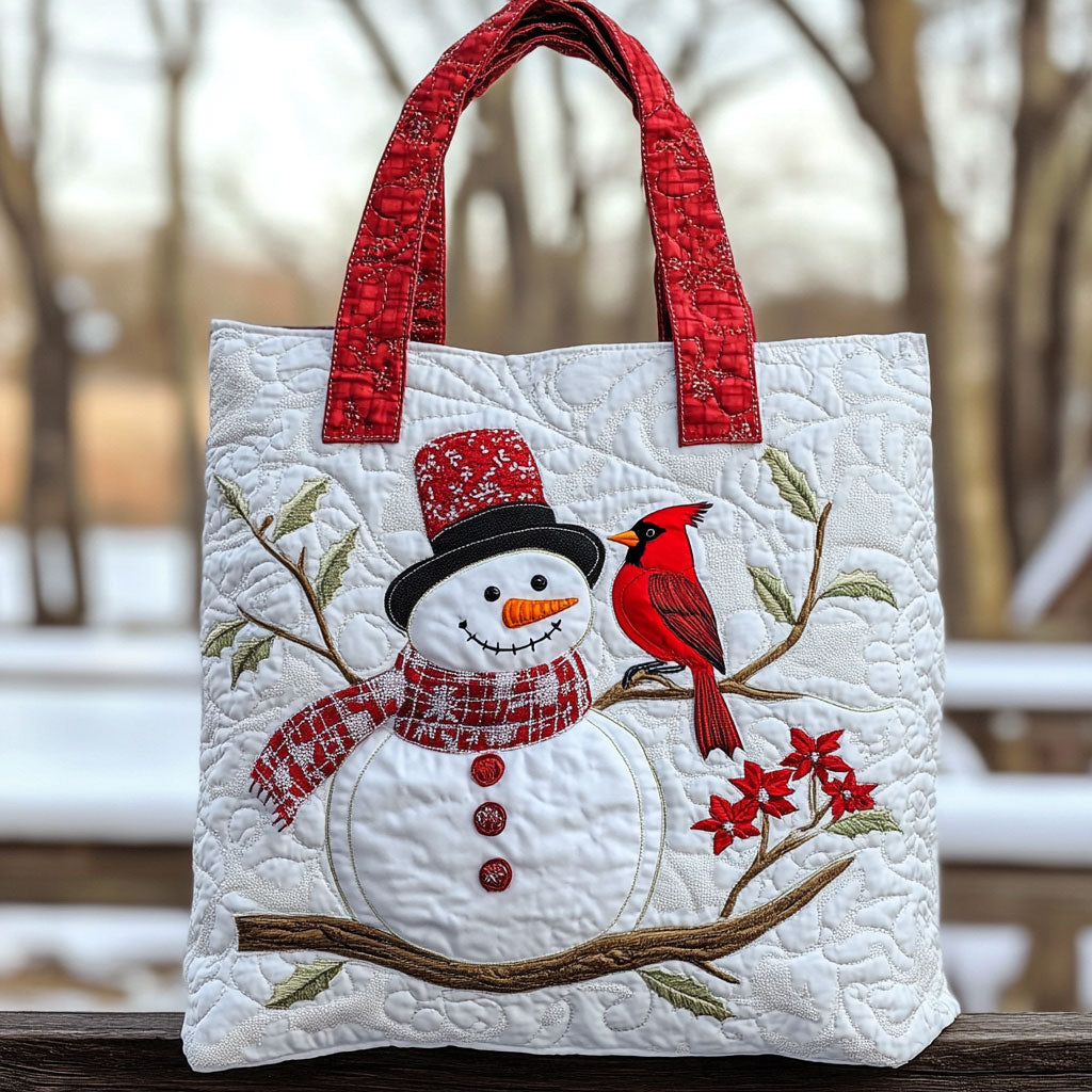 Jolly Snowman WN2709041CL Quiltet Tote Bag