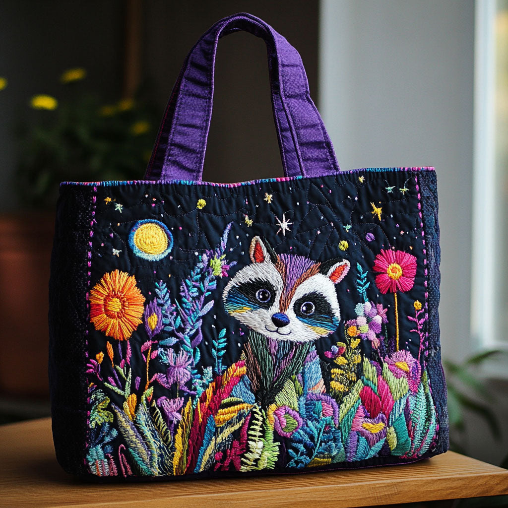 Mystisk Vaskebjørn Nat CW1501015CL Quiltet Tote Bag