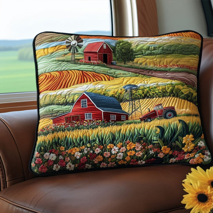 Agricultural Bliss Quilted Bedding Pillow Case NCU0PT5978