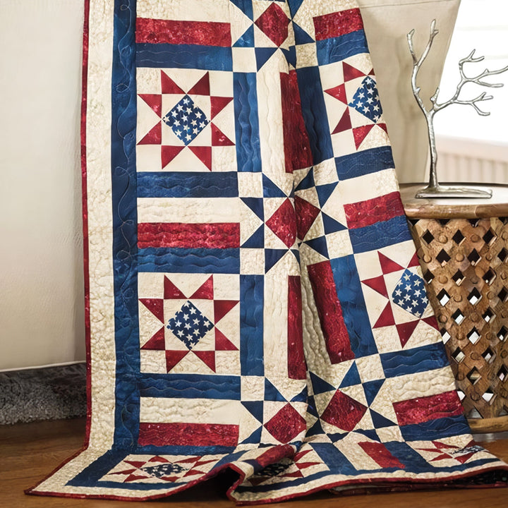 Amerikansk Patchwork Quiltet Tæppe NCU0TH570