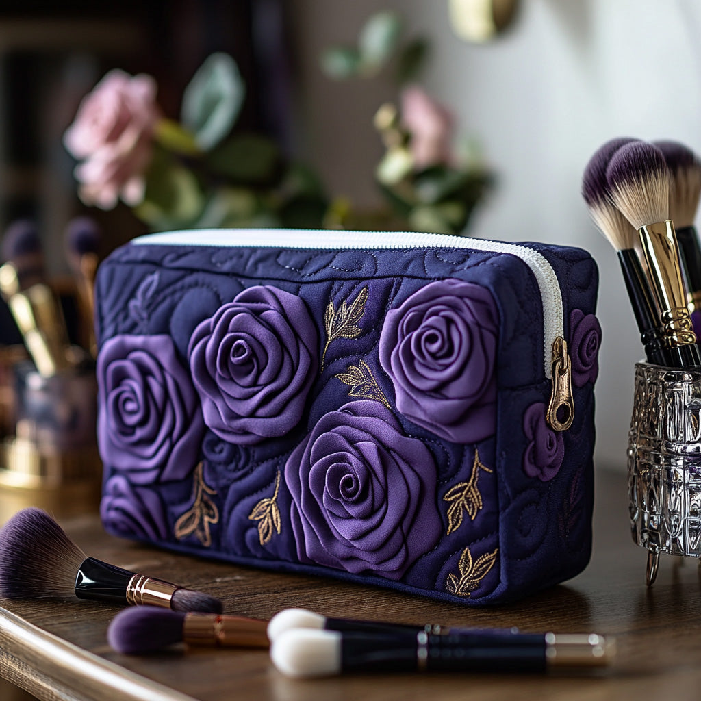Amethyst Blossom Quiltet Makeup Taske NCU0DV7738