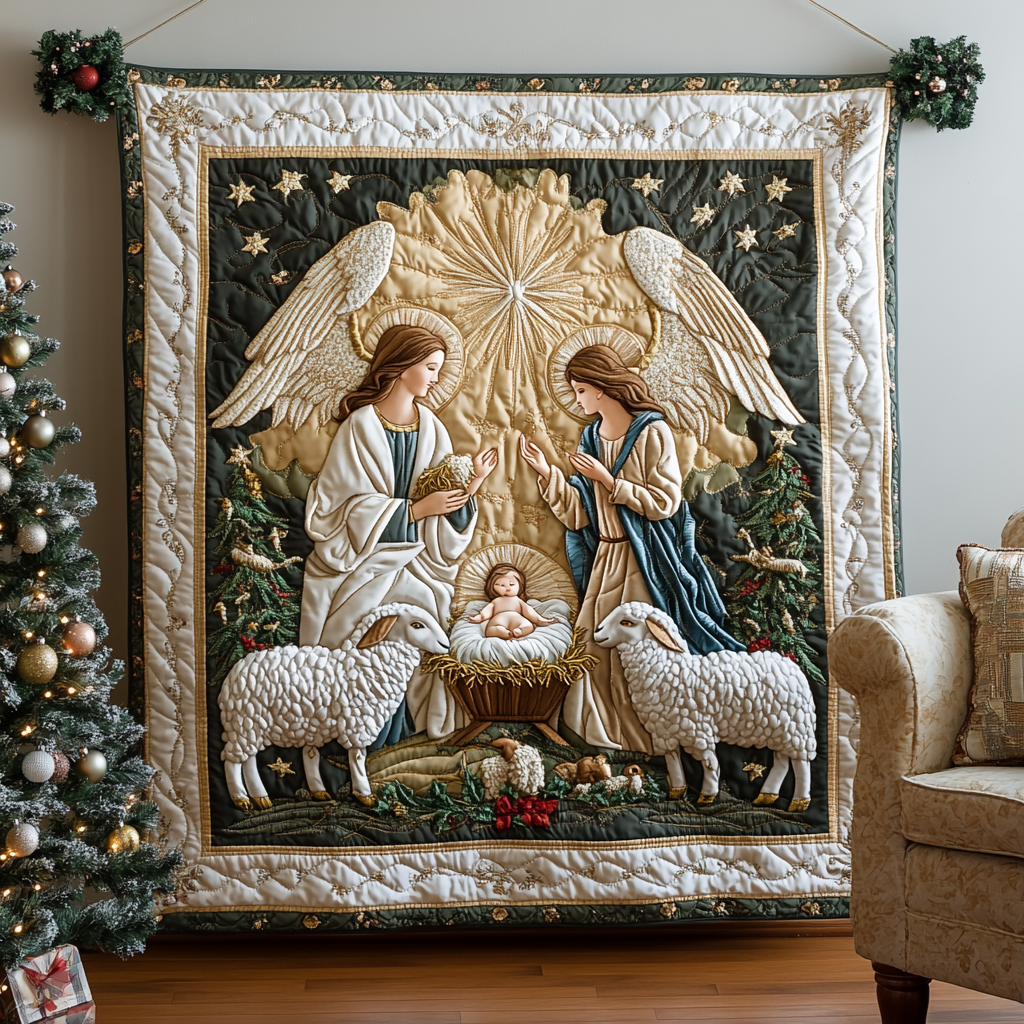 Engel Velsignelse Quilted Tæppe NCU0DV1232