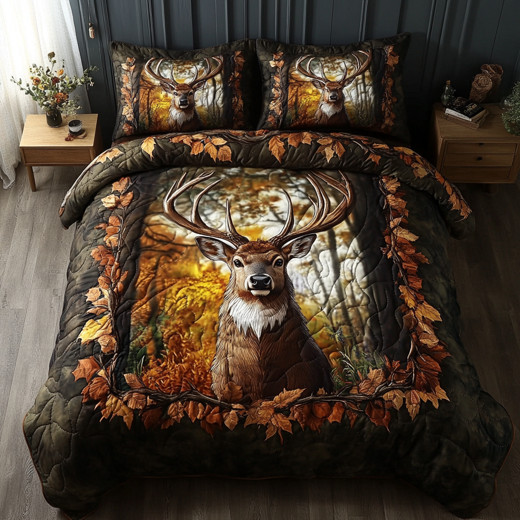 Antler Charm 3-delt quiltet sengetøjssæt NCU0DK3684