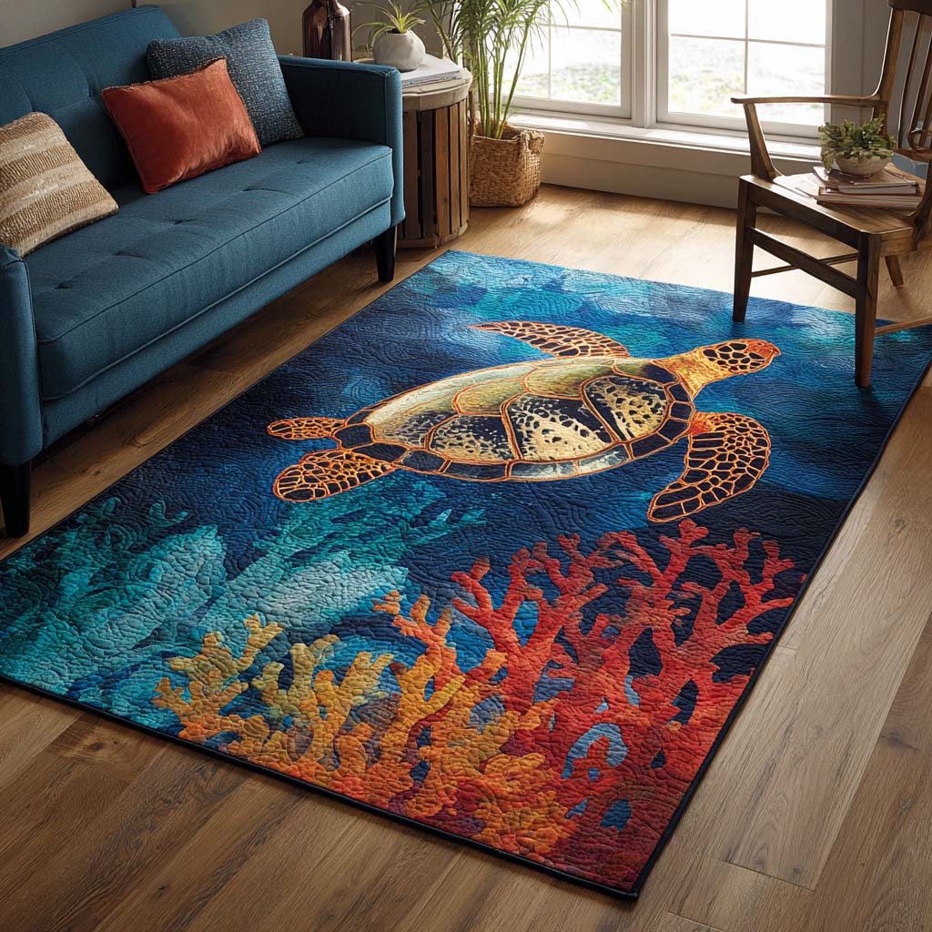 Aqua Skildpadde Område Tæppe NCU0NT10051