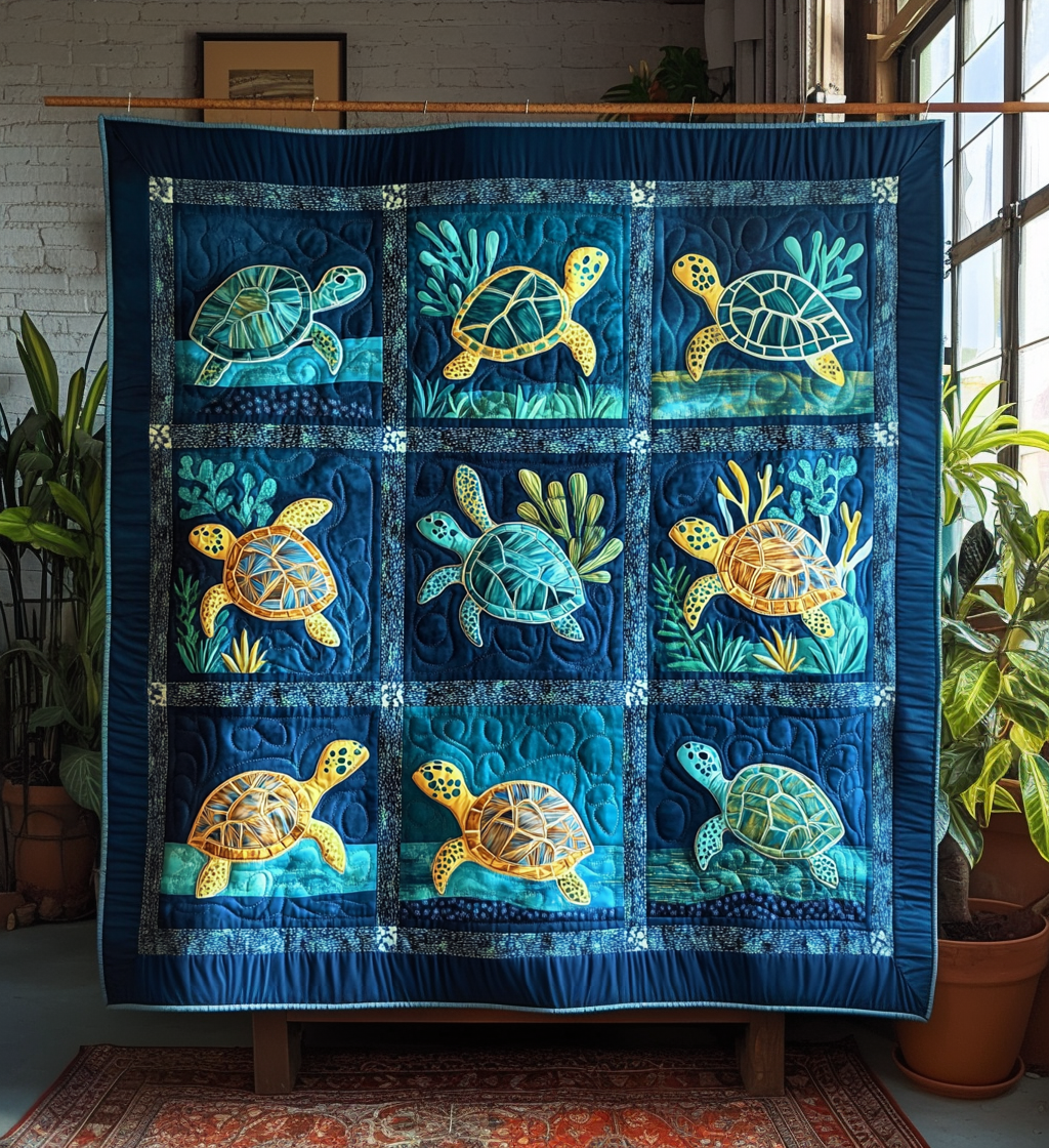 Vanddrøm Kunst Quilt Hængende NCU0DV806