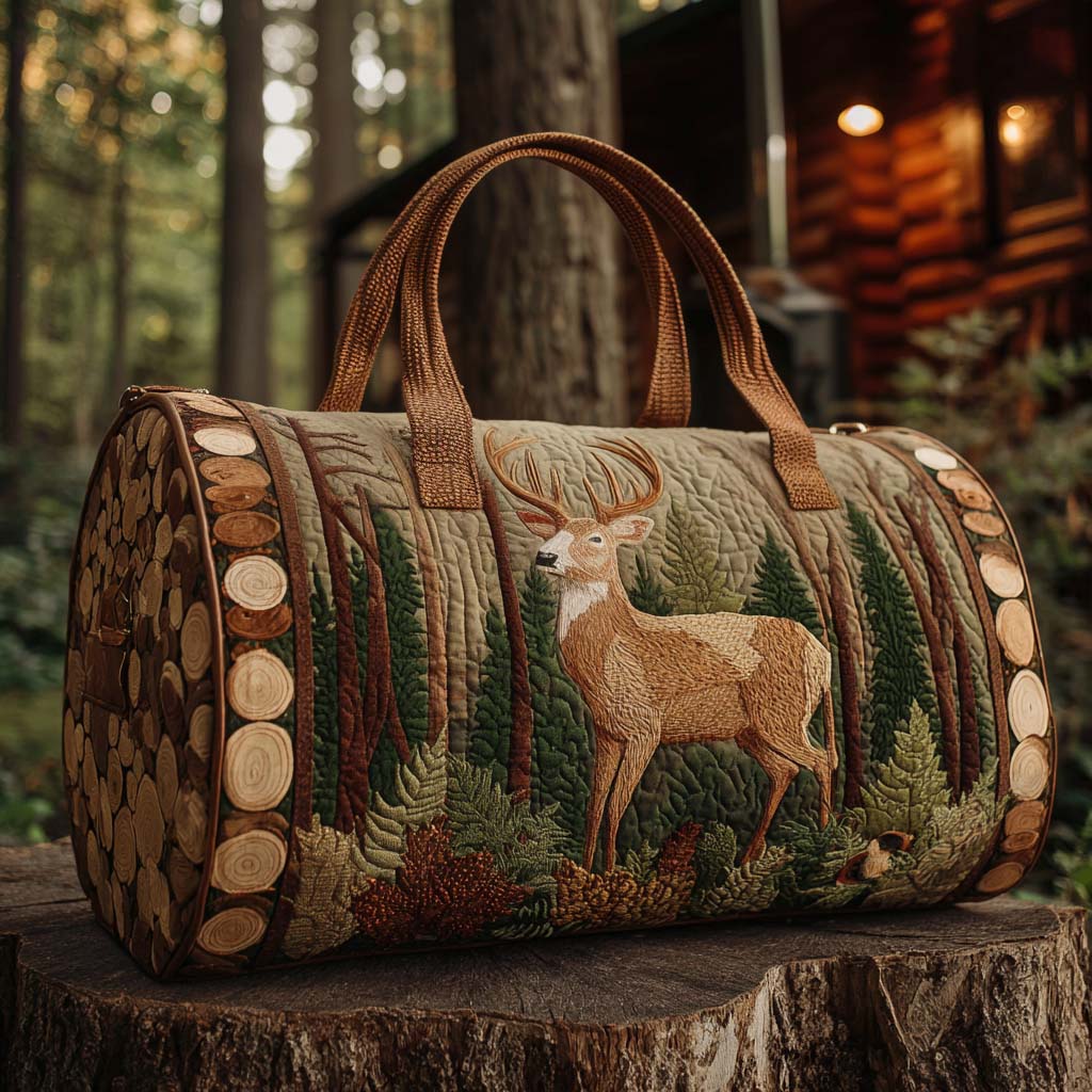 Efterårs Hjorte Quiltet Duffle Bag NCU0NT10450